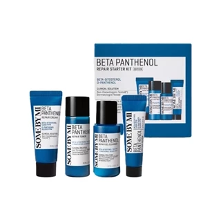 some by mi beta panthenol repair starter kit 4ea (gel cleanser 30ml, toner 30ml, serum 10ml, cream 20ml) em Oferta na Shopee