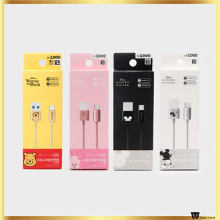 Disney Winnie the Pooh & Mickey Mouse 2.4A Cabo De Carregamento Rápido Tipo C 8 Pinos