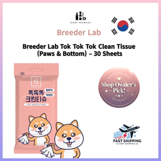[Toalhetes Para Animais De Estimação] Breeder Lab Pet Tok Limpos (Paws E Parte Inferior)-30 Folhas 12 Pacotes