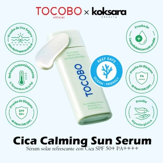 TOCOBO OFFICIAL cica calming sun serum 50ml spf 50+ pa++++ em Oferta na Shopee