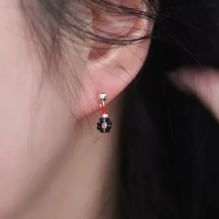 [CCNMADE] Brincos De Desejo De Linha Feitos À Mão/A Flor (12 Cores)