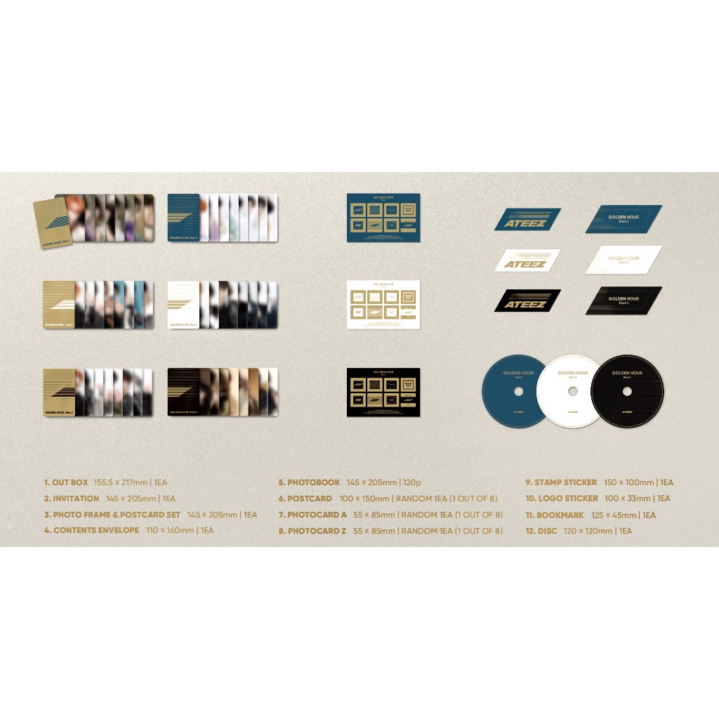 ATEEZ - [ GOLDEN HOUR : PART.1 ] 10TH MINI ALBUM | Shopee Brasil