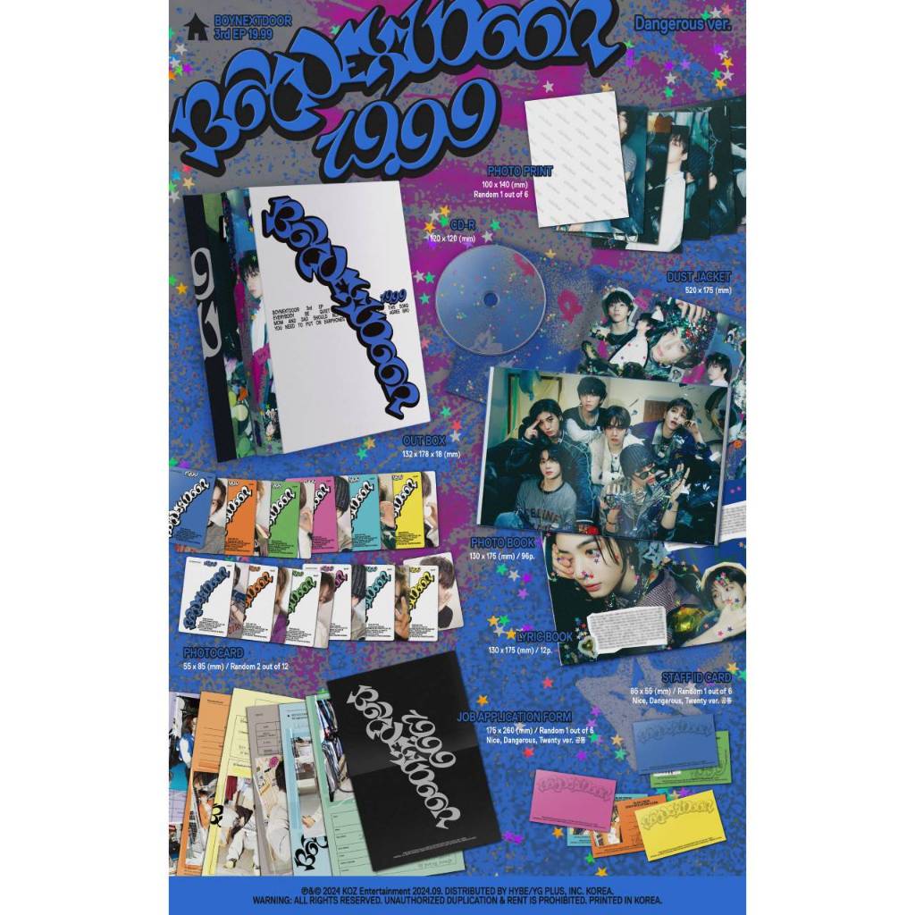 Boynextdoor The Action [Photobook 3 Ver Set] 5th EP Album K-Pop