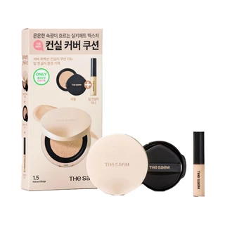 the saem cover perfection concealer cushion renew 3colors (main product 12g + refill 12g + tip concealer) em Oferta na Shopee