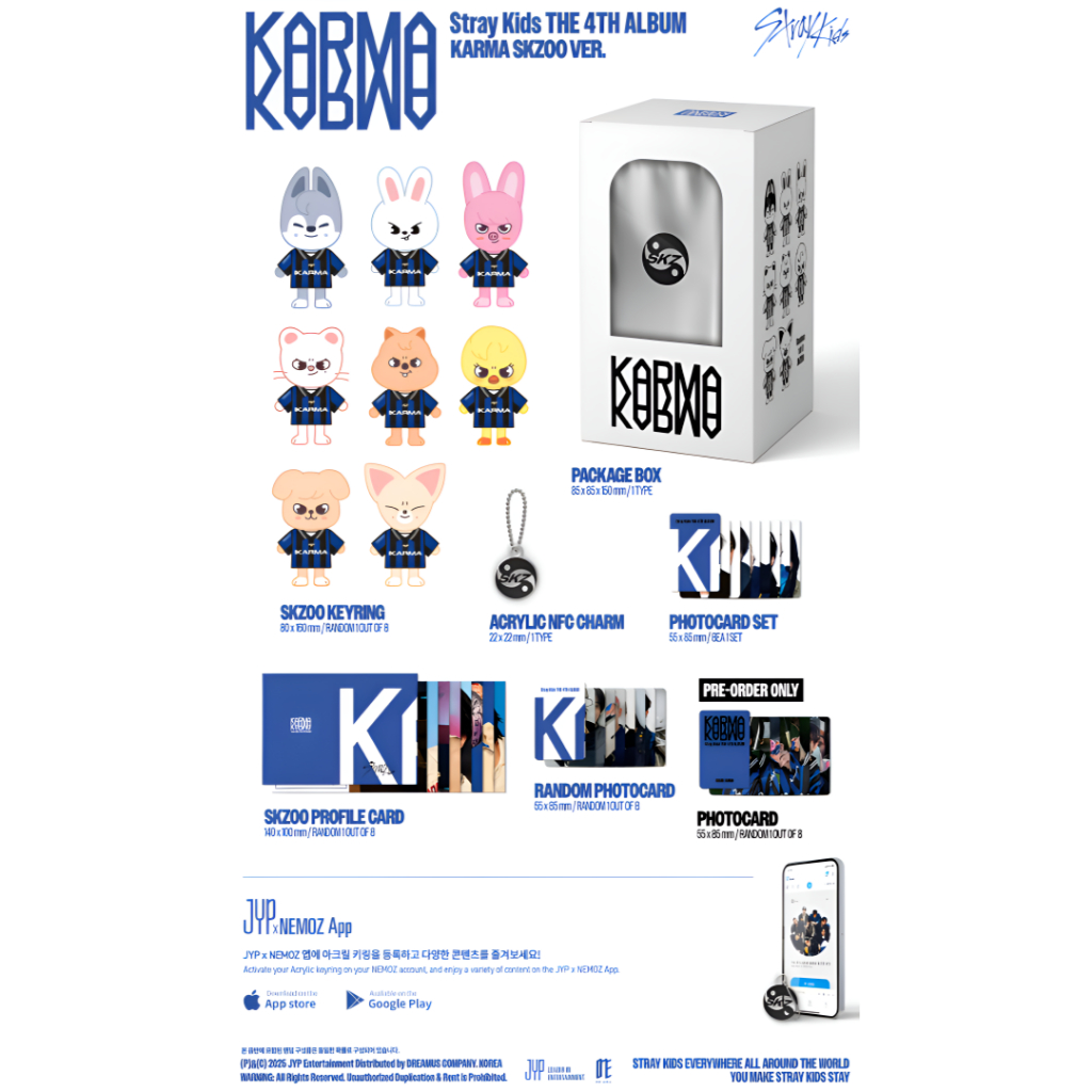 Straykids karma skzoo ver. フィリックス コンプセット STRAY KIDS] 4th album 'KARMA' (SKZOO VER.) STRAYKIDS ALBUM