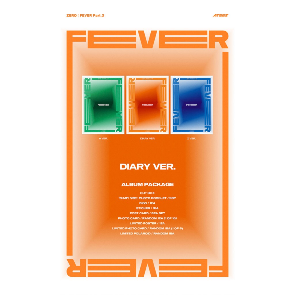 ATEEZ [ZERO : FEVER PART. 3] 7th Mini Album (Random ver) + POB