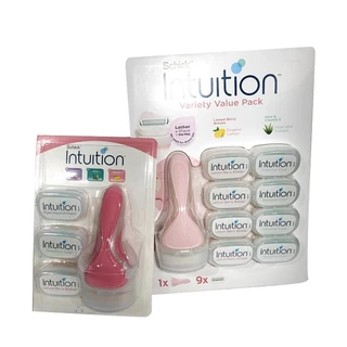 schick intuition womens razor variety pack 2types (1razor+4refills,1razor+9refills) em Oferta na Shopee