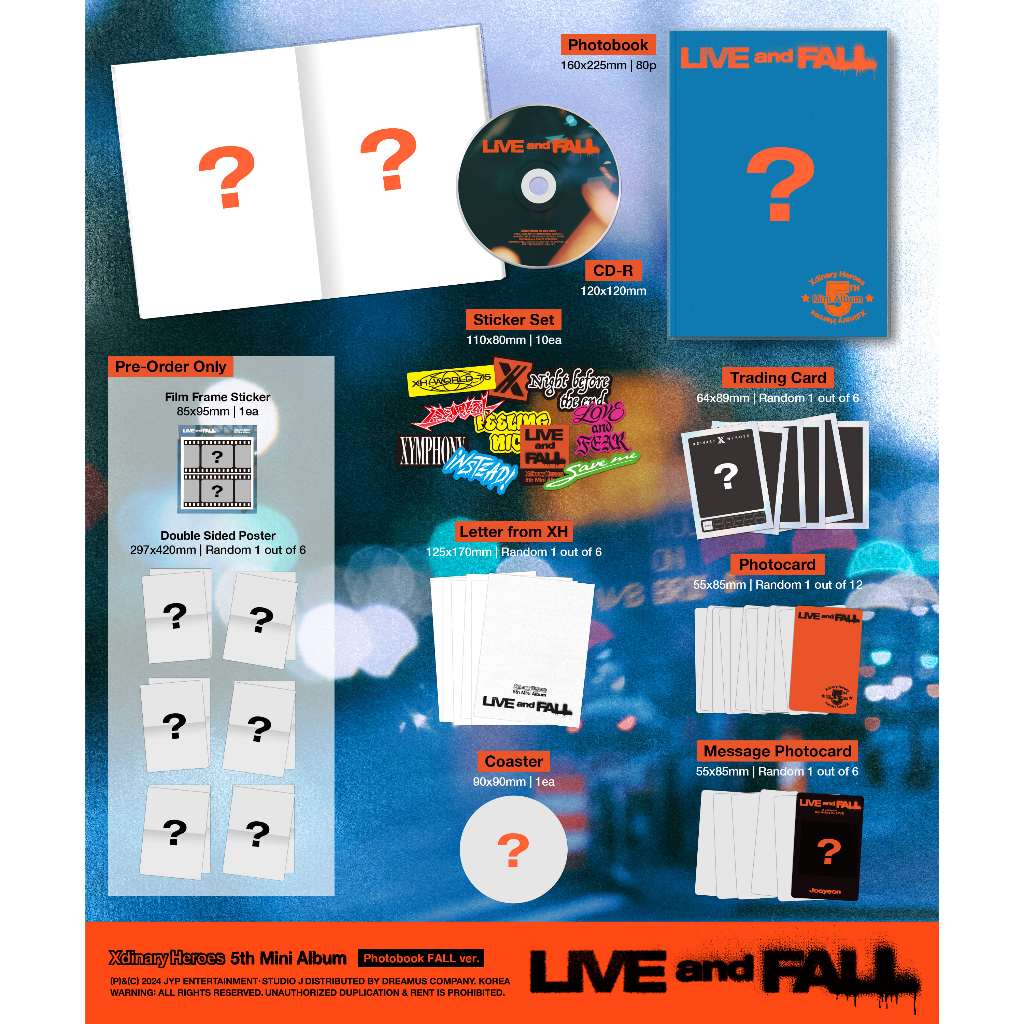 その他 Group Step Fall05 CD&DVD XDINARY HEROES - [ LIVE AND FALL ] 5TH MINI ALBUM | Shopee Brasil