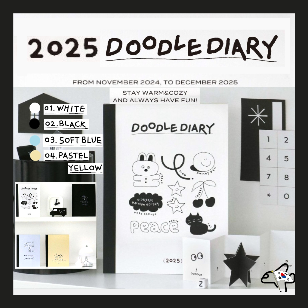 2025 Diário De Doodle Icônico/2025 Iconic Doodle Diary/Conjunto De