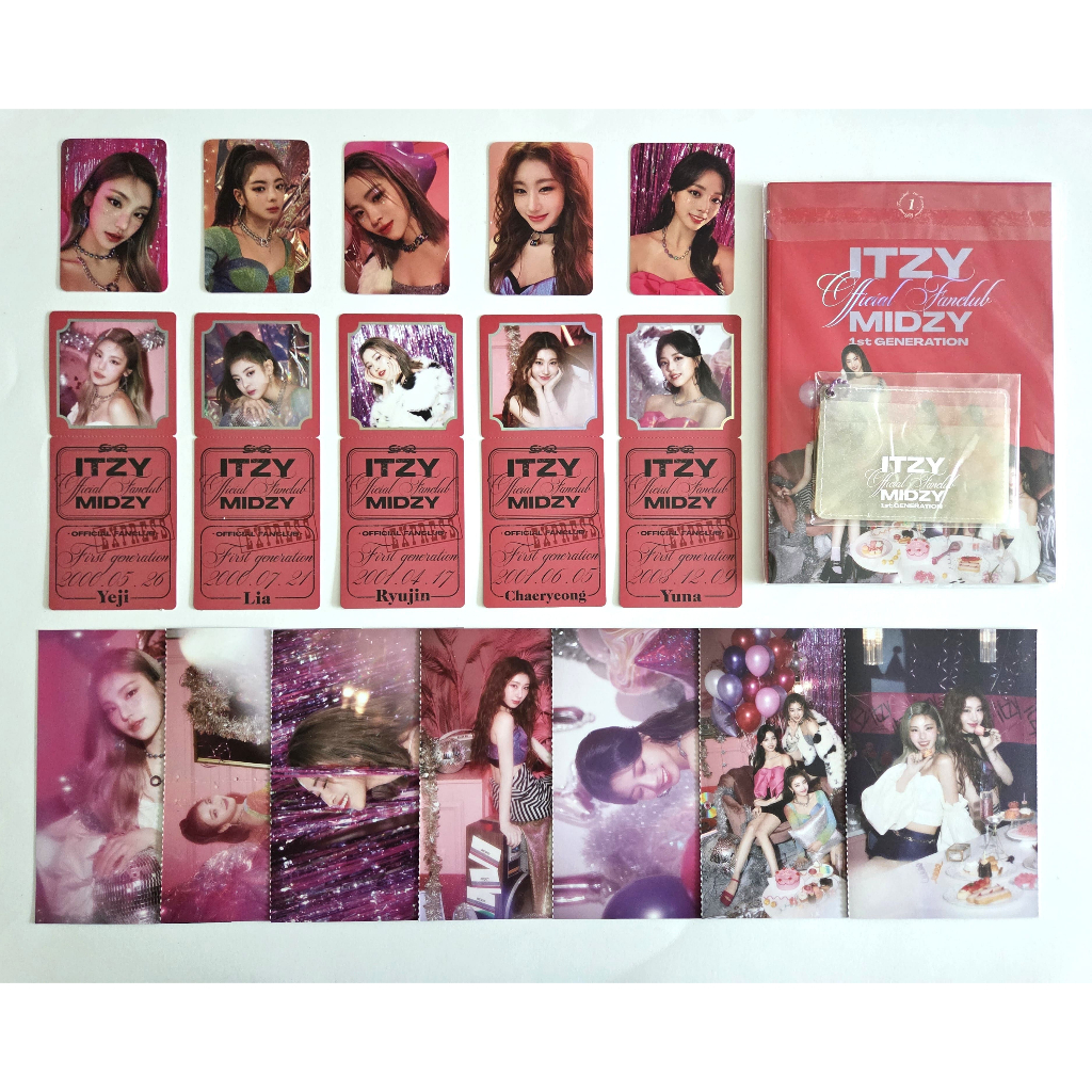 K-POP・アジア ITZY official fanclub midzy 1st ITZY Oficial Fan Club KIt MIDZY 1a Geração Cartão Postal | Shopee