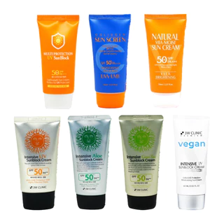 3W CLINIC Uv Sun Cream Sun Screen Sun Block Solar Protetor Spf50+ Pa+++ 70ml(6 types)
