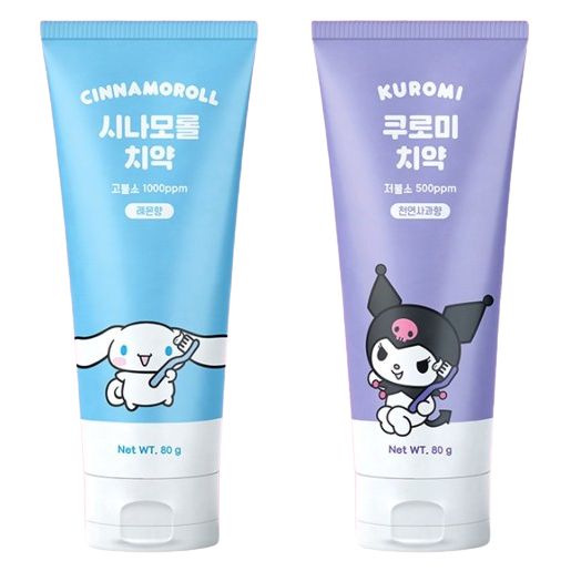 KUROMIchan꒰ᐢ‎˵•ﻌ•˵ᐢ꒱ページ セラム　×80包 Sanrio [Pasta De Dentes Canela 80g/Kuromi Com Alto Teor De Flúor