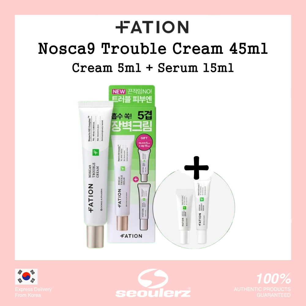 [FATION] Nosca9 Trouble Cream 45ml + Cream 5ml + Serum 15ml | Shopee Brasil