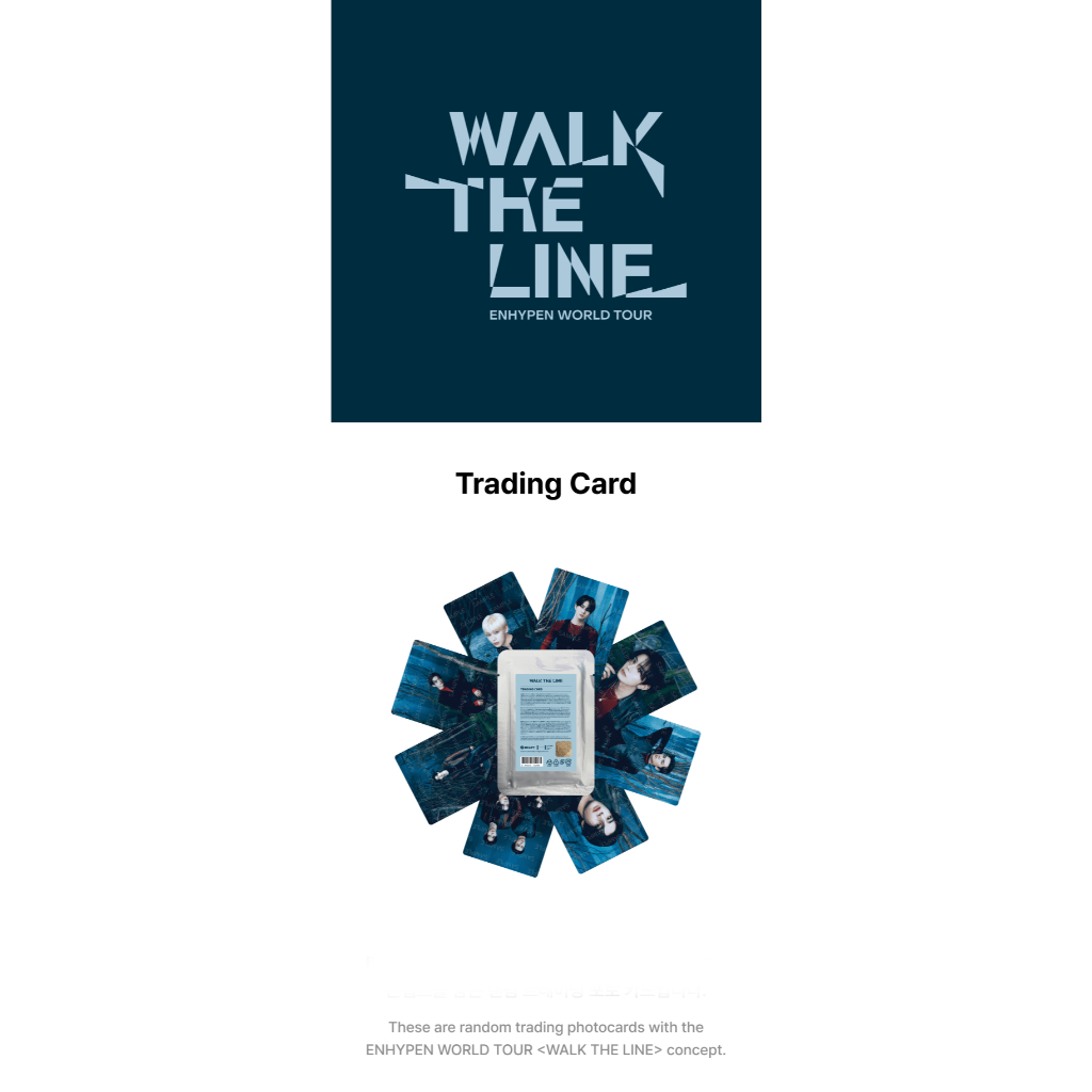 ENHYPEN - World Tour 'WALK THE LINE' Trading Card | Shopee Brasil