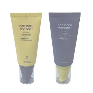 [haruharu wonder] Black Rice Moisture Airyfit / Pure Mineral Relief Daily Sunscreen SPF50+ PA++++ 50ml