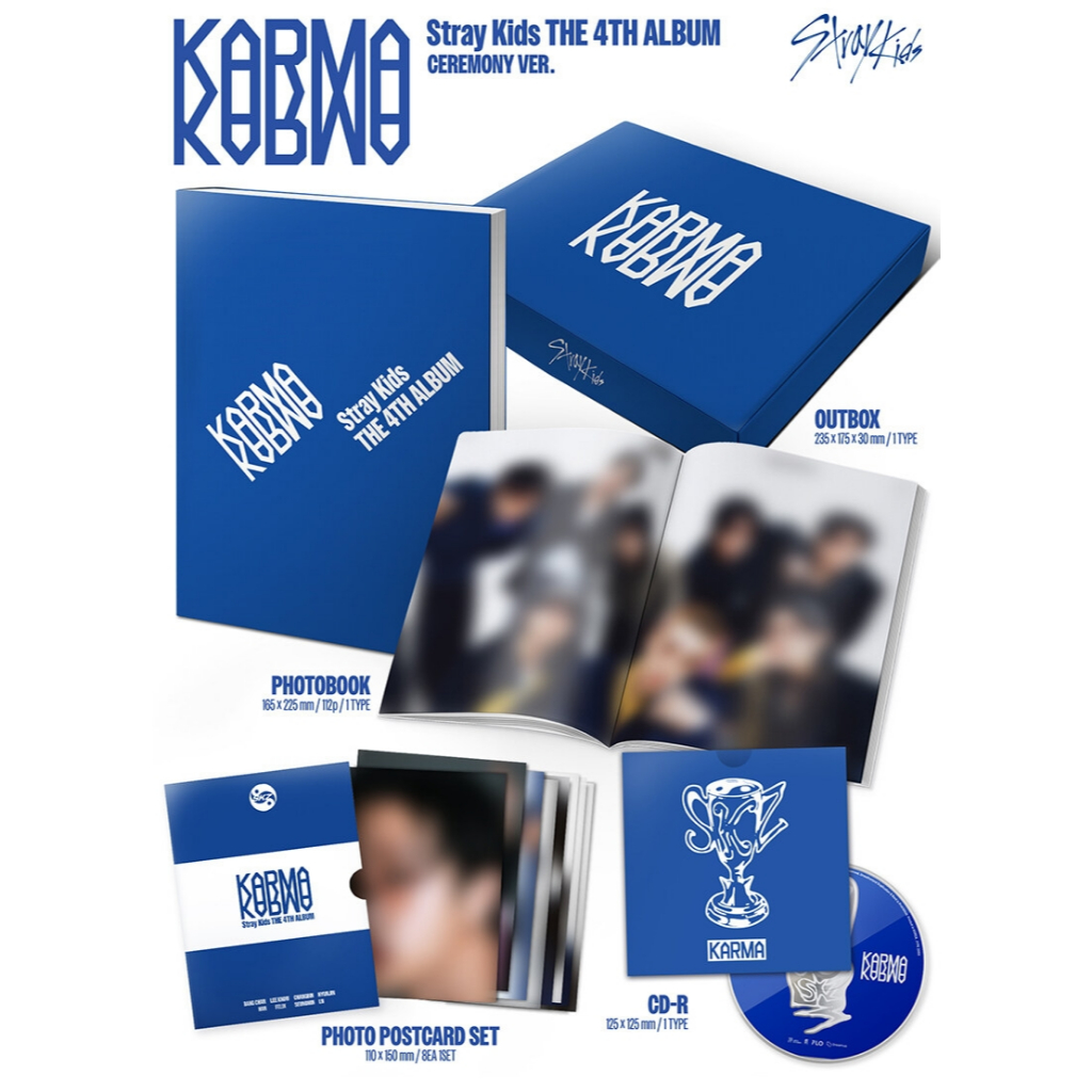 stray kids KARMA HOORAY CEREMONYトレカ OT8 STRAY KIDS the 4th Album KARMA (CEREMONY Ver., HOORAY Ver