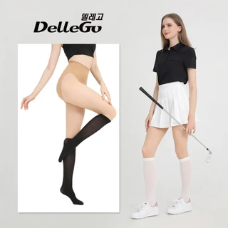 [Coréia] Meias Macias Dellego De Golfe De Dois Tons_ Proteção UV Corporal Corretiva