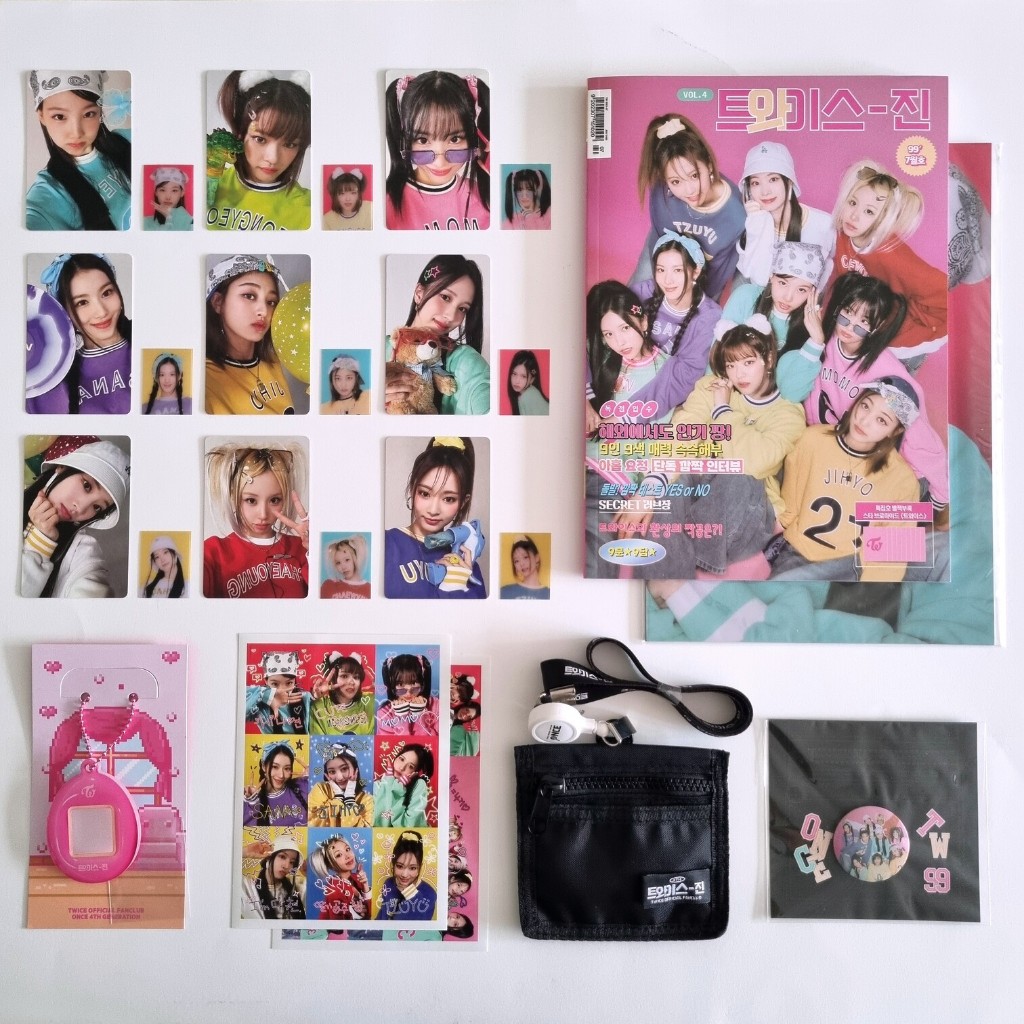 TWICE　29点セット TWICE Oficial Fanclub Uma Vez 4a Geração-ZINE Kit Photocard