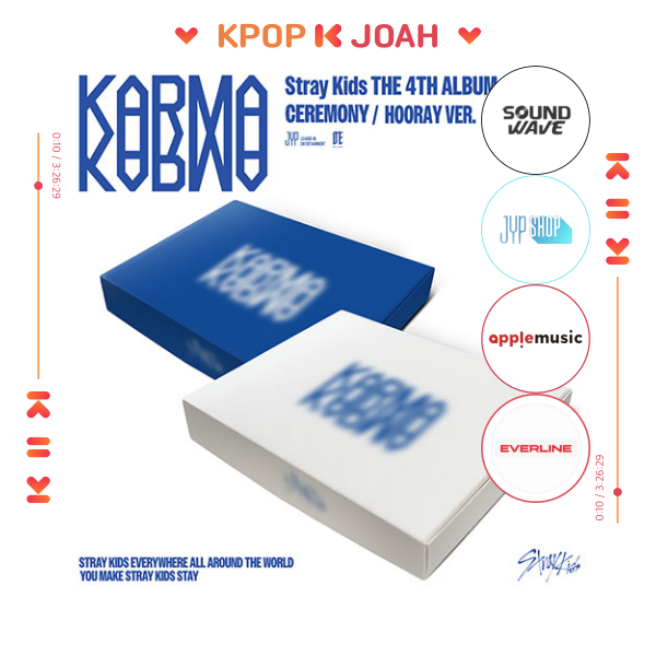 POB] (CEREMONY / HOORAY ver.) Stray Kids [KARMA] 4th FULL ALBUM
