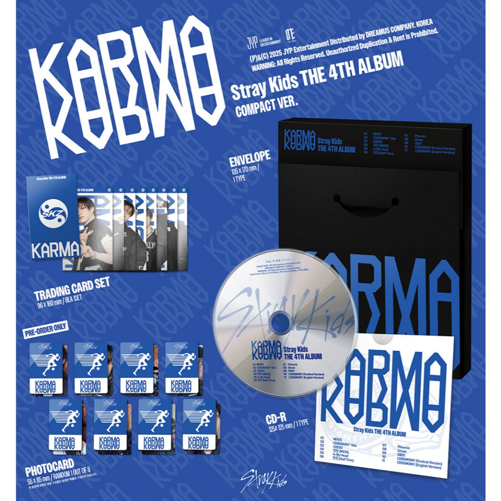COMPACT VER.) Stray Kids - 4th Full Album [KARMA] | Shopee Brasil