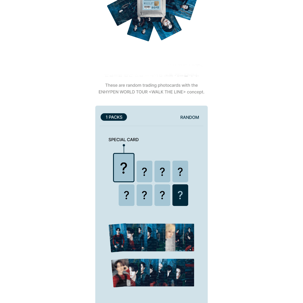 ENHYPEN - World Tour 'WALK THE LINE' Trading Card | Shopee Brasil