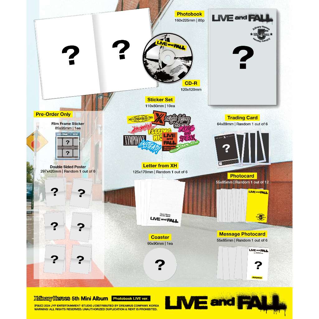 XDINARY HEROES - [ LIVE AND FALL ] 5TH MINI ALBUM | Shopee Brasil