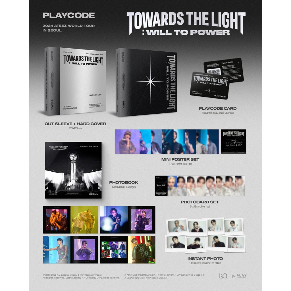 サン ATEEZ 2024 WORLD TOUR IN SEOUL KQ特典 2024 ATEEZ WORLD TOUR TOWARDS THE LIGHT : WILL TO POWER IN SEOUL