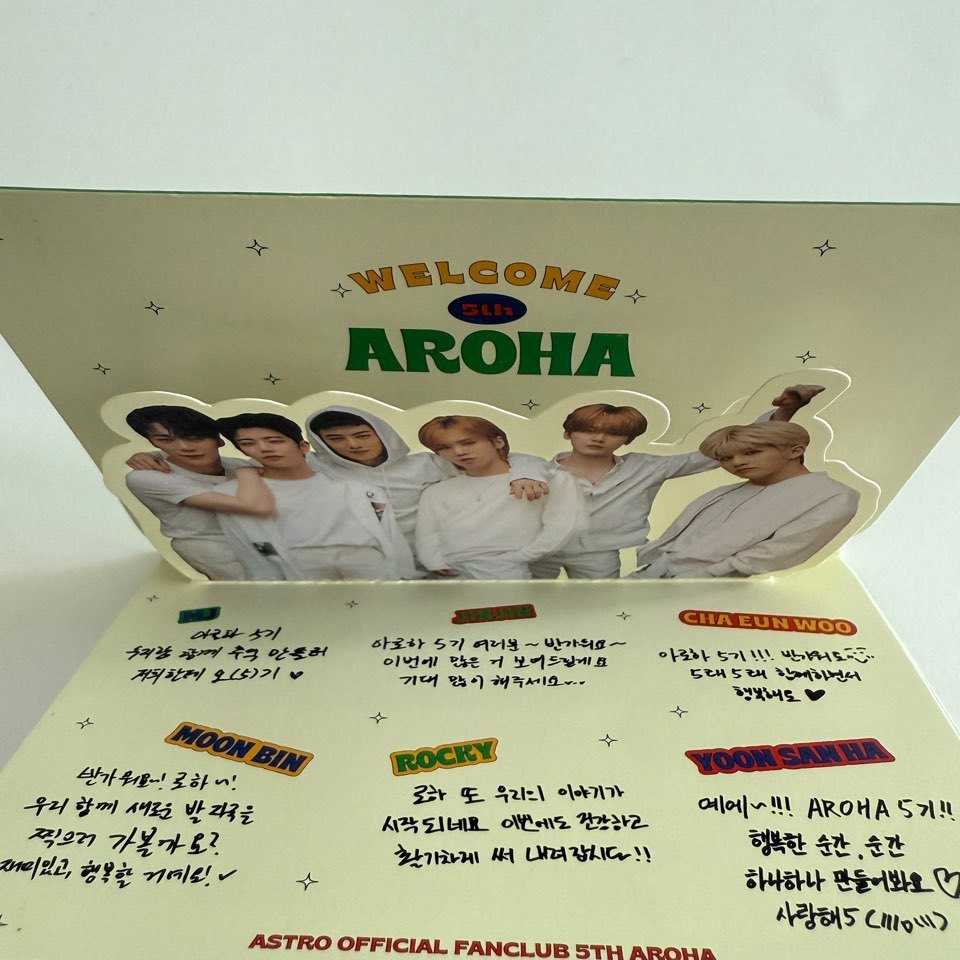 ASTRO AROHA 5o Termo Fan club FC Kit Cartão Fotográfico Oficial