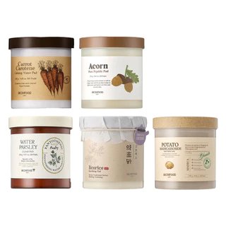 SKINFOOD Toner Pad Collection (carrot, acorn, water parsley, licorice, potato)