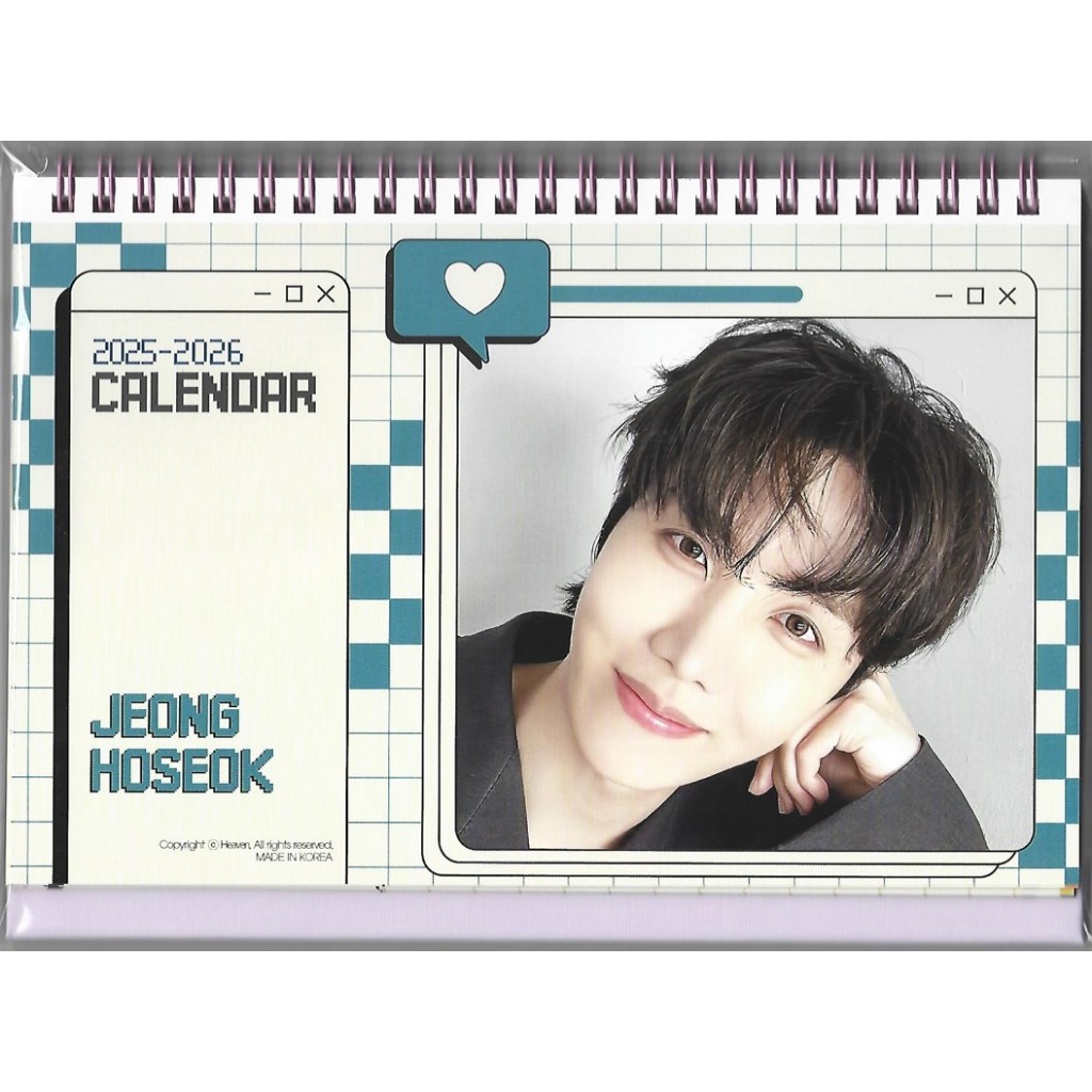 Calendário Fotográfico BTS Jhope 2025 & 2026 KPOP 2024.07 Shopee Brasil