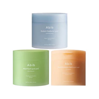 abib pad 3types (hyaluron, heartleaf, dark spot)