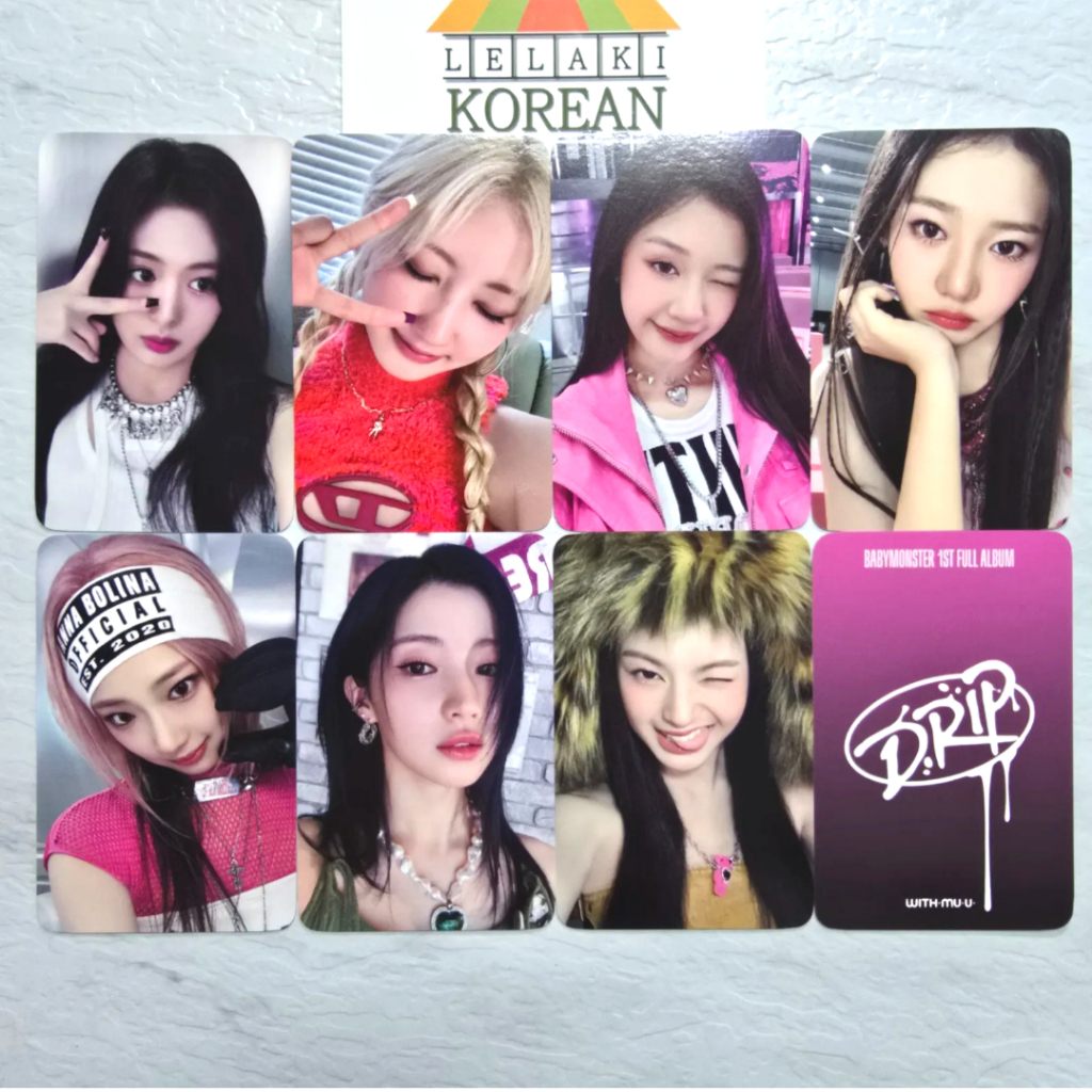 babymonster ラキドロ drip withmuu BABYMONSTER-1o Álbum Completo [DRIP] Com Cartão Fotográfico Muu