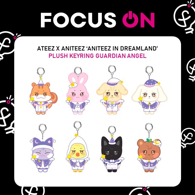 SANdeoki ぬいぐるみ　ATEEZ サン　トレカ　DREAMLAND ATEEZ ANITEEZ IN DREAMLAND MD PLUSH KEYRING GUARDIAN ANGEL