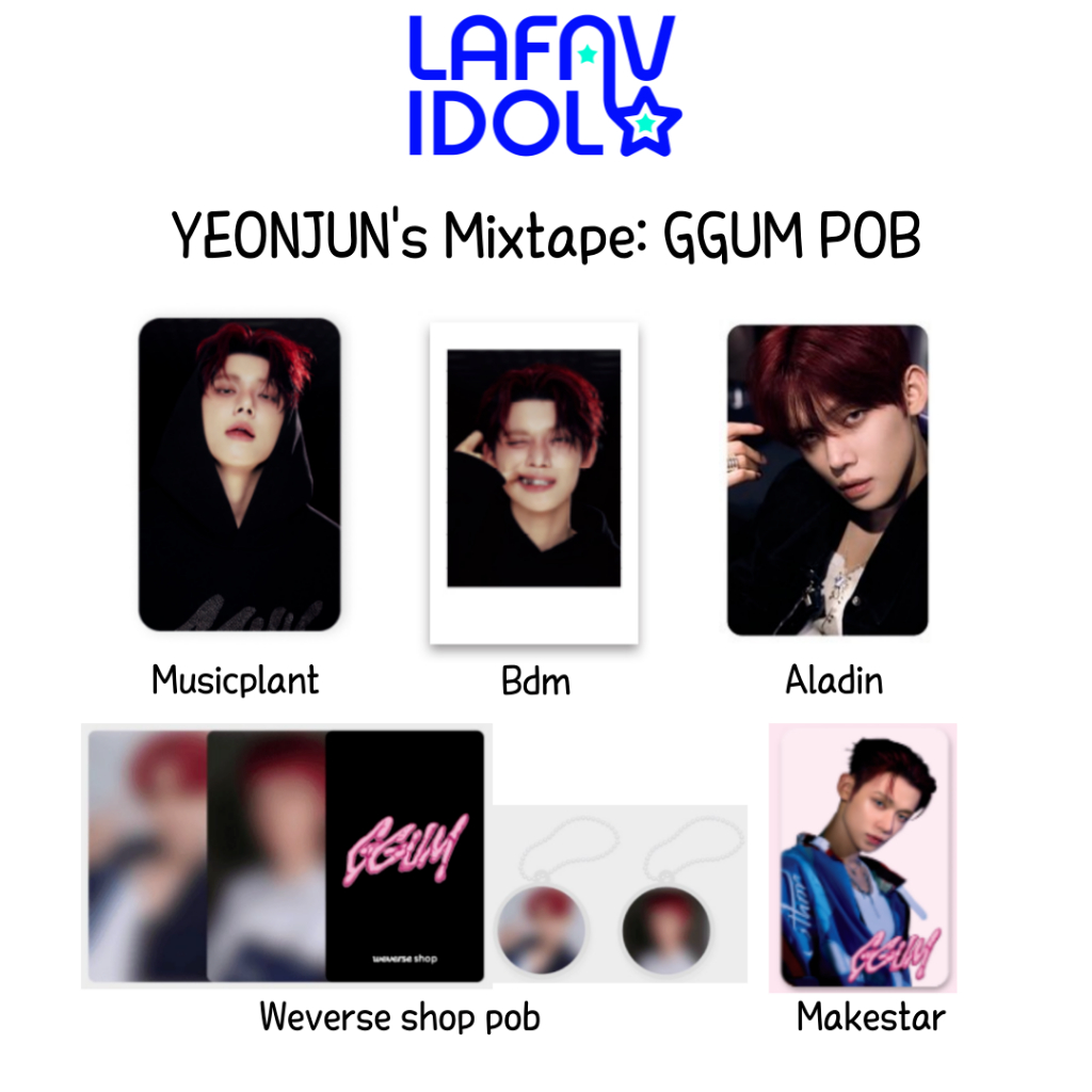 TXT YEONJUN`S MIXTAPE: GGUM Album +1ea Gift Photo Card K-POP