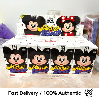 100 % Autêntico POPMART MICKEY FAMILY Cute Together Chaveiro Série Caixa Cega 1