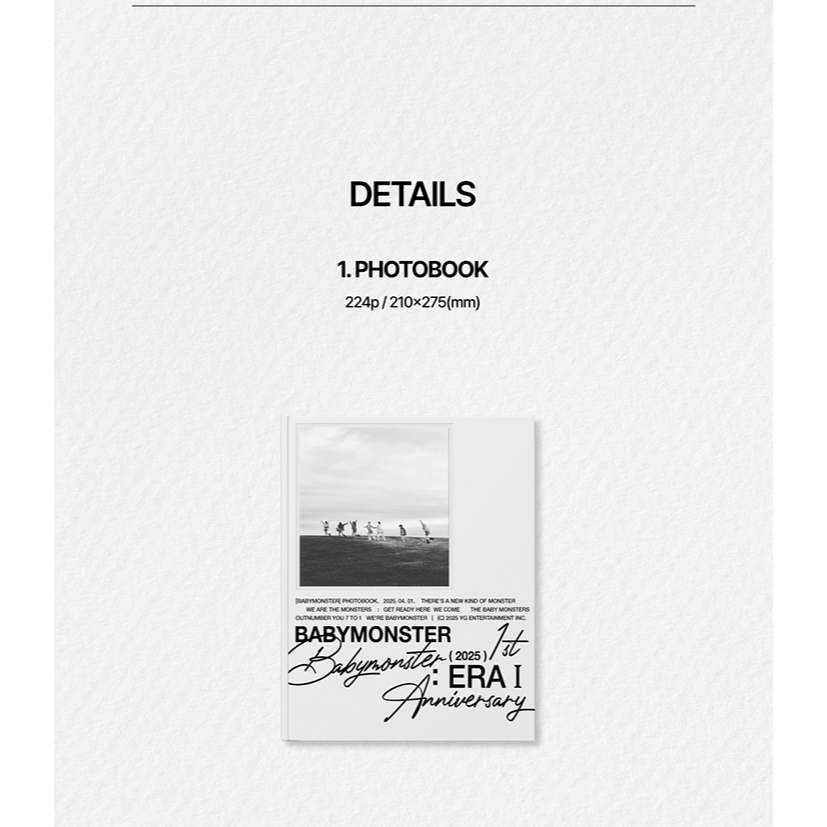 BABYMONSTER : ERA I BABYMONSTER 1st Anniversary Photobook | Shopee