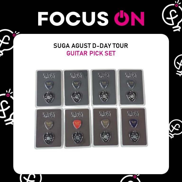 BTS SUGA AGUST D D-DAY TOUR MD GUITAR PICK SET | Shopee Brasil