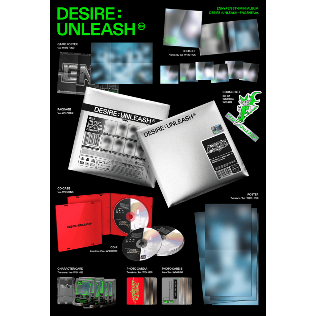 ENHYPEN ALBUM - DESIRE : UNLEASH (ENGENE ver.) | Shopee Brasil