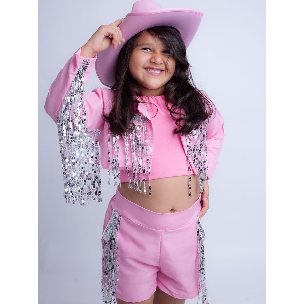 Roupa da Ana Castela Conjunto Boiadeira Infantil Fantasia Infantil