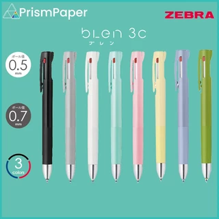 Caneta Esferográfica Multicolorida Com Tinta De Emulsão ZEBRA Blen 3C 0.5/0.7 Mm De Edição Limitada [Fabricada No Japão]