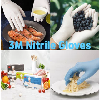 Luvas De Nitrilo 3M , Mão , Luva De Látex Médicas Para Trabalhar Brancas Coreanas