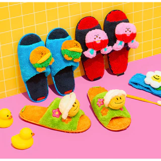 wigglee wiggle-Chinelo Doméstico Lavável Interno Fofo Urso Rosa Flor Coelho Macio