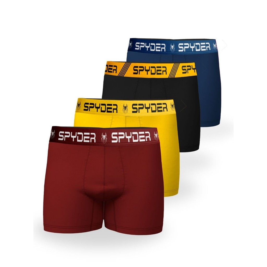 Kit com 10 cueca Boxer masculina de Qualidade ultra confortável Spyder ...