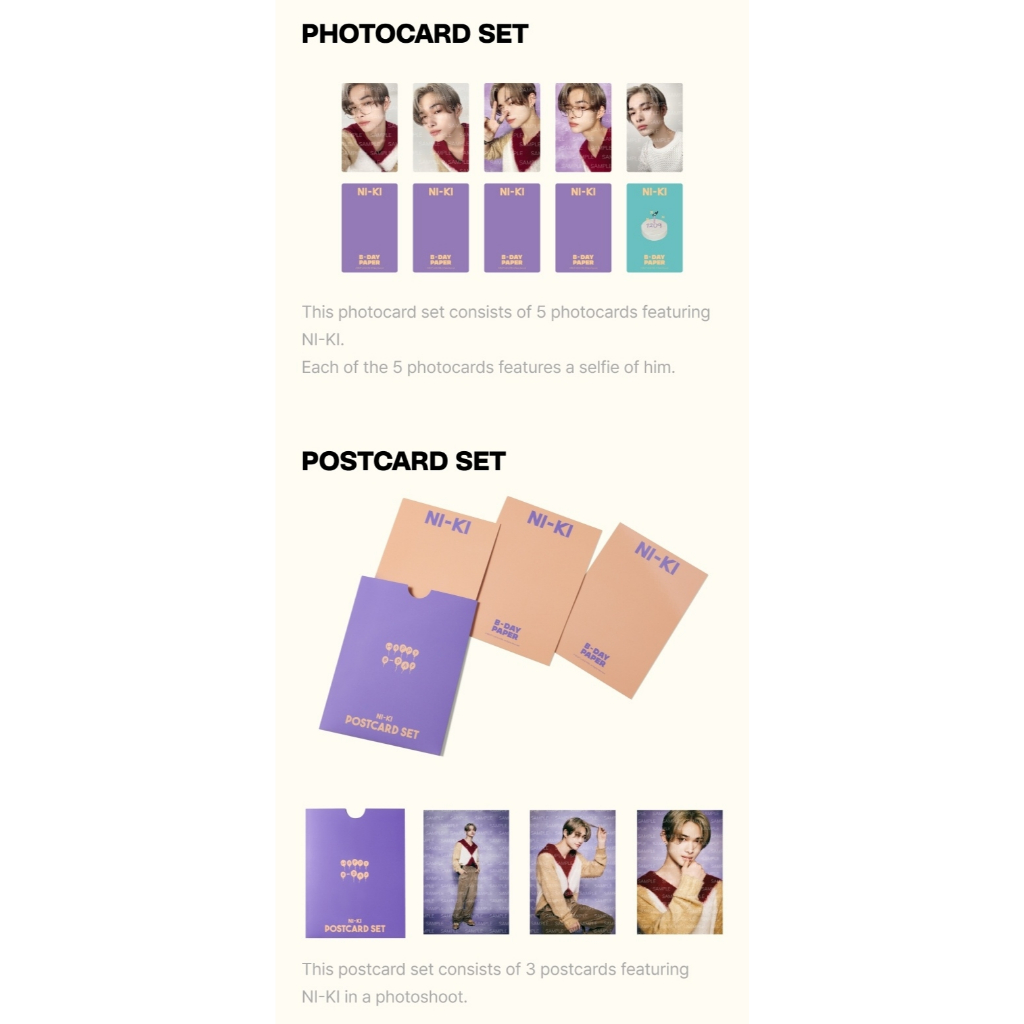 ENHYPEN [NI-KI] B-Day Paper | Shopee Brasil