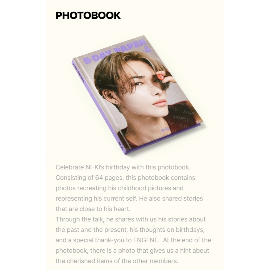 ENHYPEN [NI-KI] B-Day Paper | Shopee Brasil