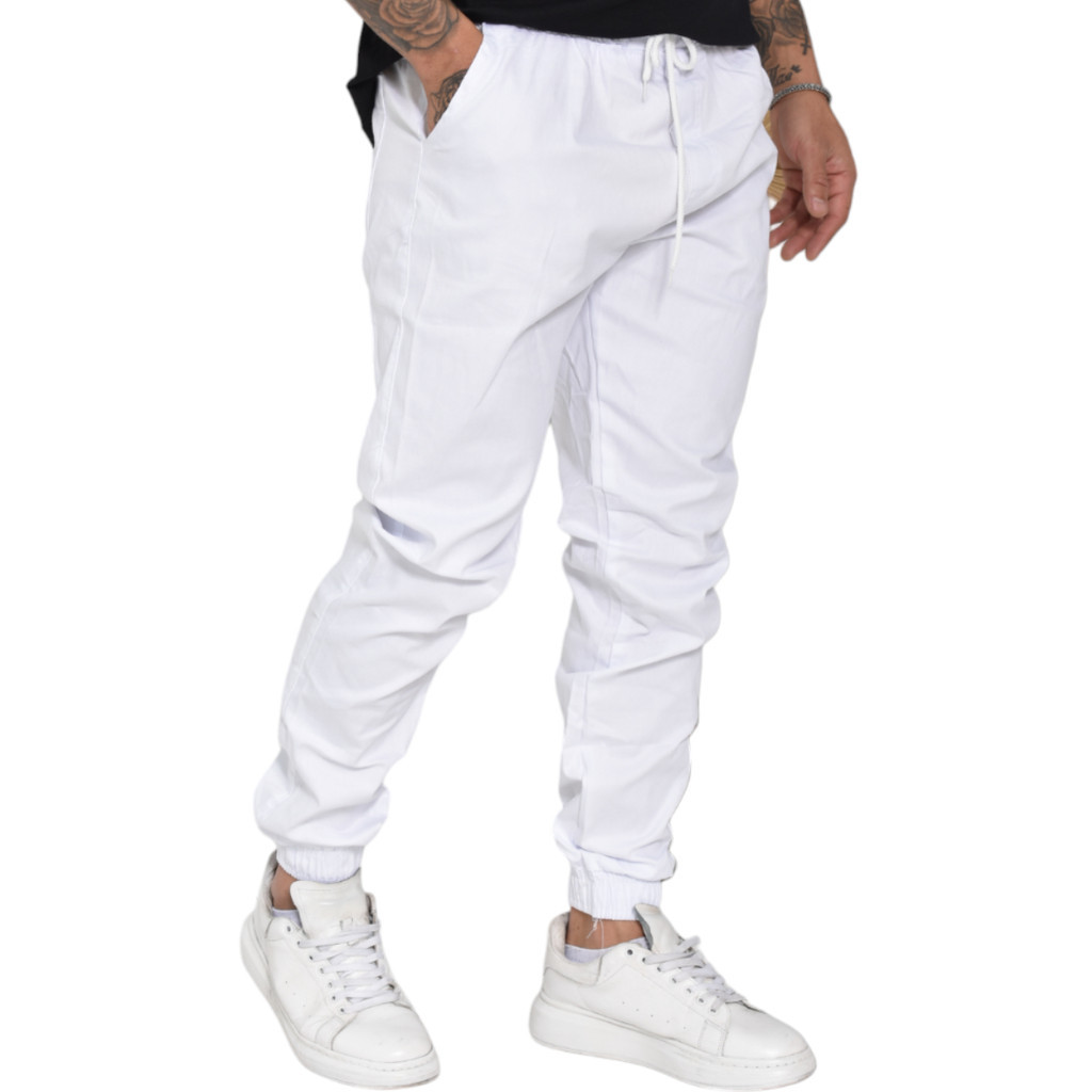 Calça Jogger Masculina Com Elastico Sarja