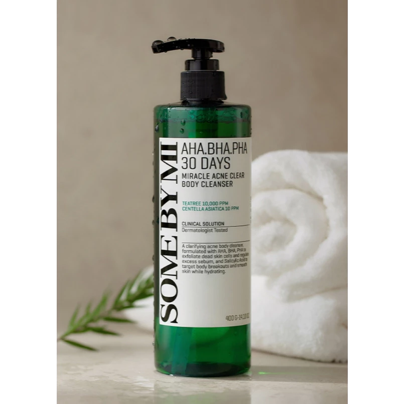 SOME BY MI AHA BHA PHA Limpador Corporal Transparente Para Acne Milagrosa De 30 Dias 400g