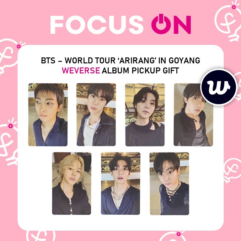 BTS WORLD TOUR ARIRANG IN GOYANG ALBUM PICKUP GIFT PHOTOCARD