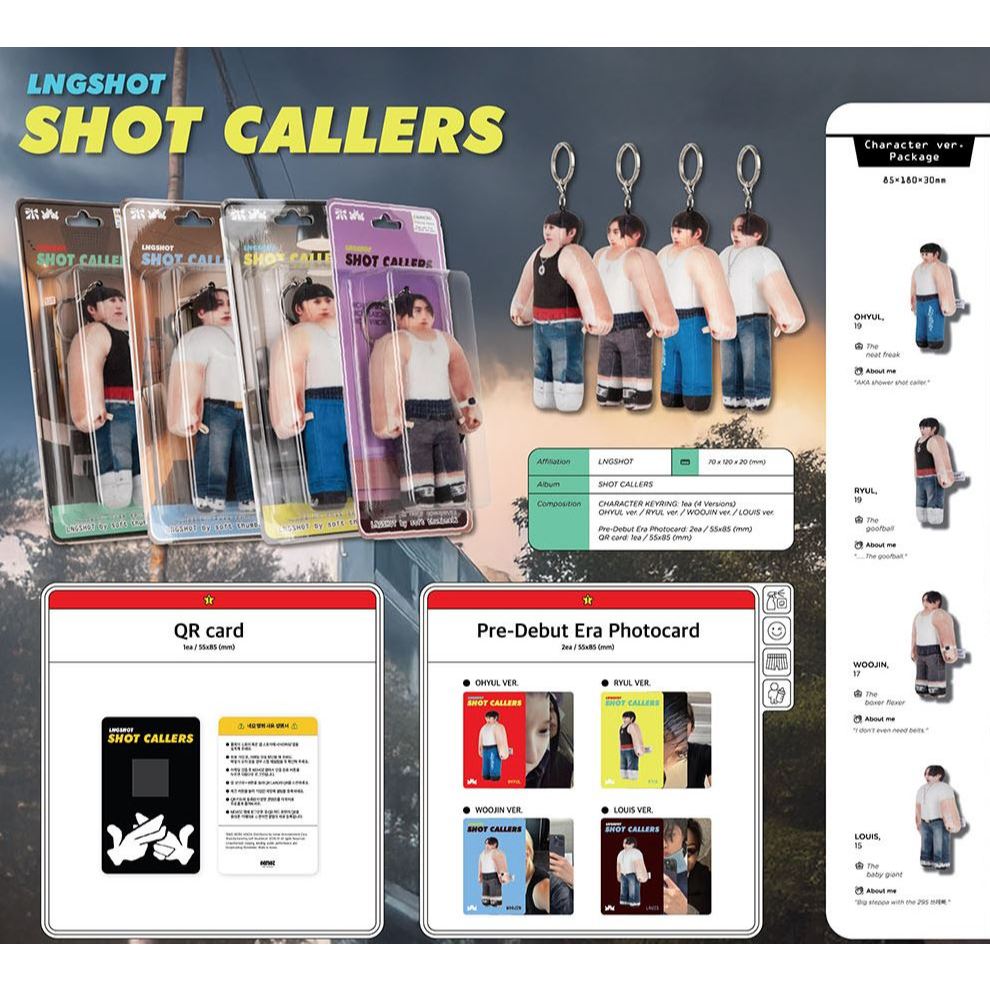 LNGSHOT Album [ SHOT CALLERS ] Character Ver.(Random) | Shopee Brasil