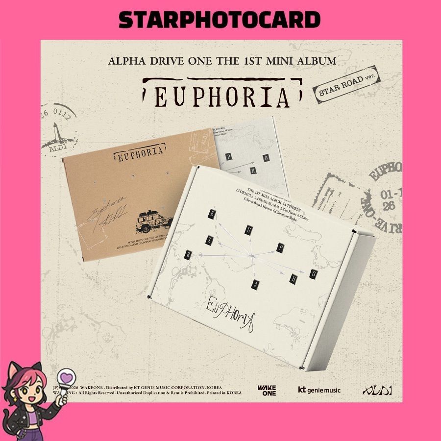 新品未開封10セットALD1 EUPHORIA STAR ROAD ver. POB] ALPHA DRIVE ONE (ALD1) [EUPHORIA] 1st Mini Album (STAR ROAD